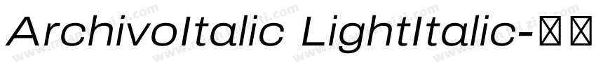 ArchivoItalic LightItalic字体转换